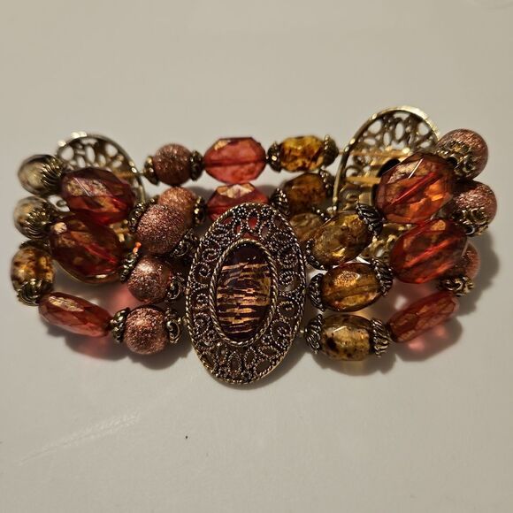 Vintage Statement  Stretch Slipon Bracelet - Picture 3 of 4